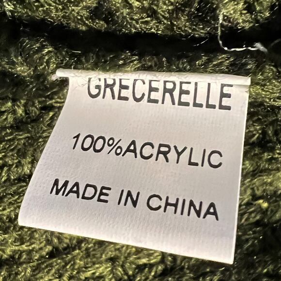 Grecerelle Long Knit Sweater Womens L Fairycore Chunky Cowl Button Asymmetrical - Picture 6 of 7